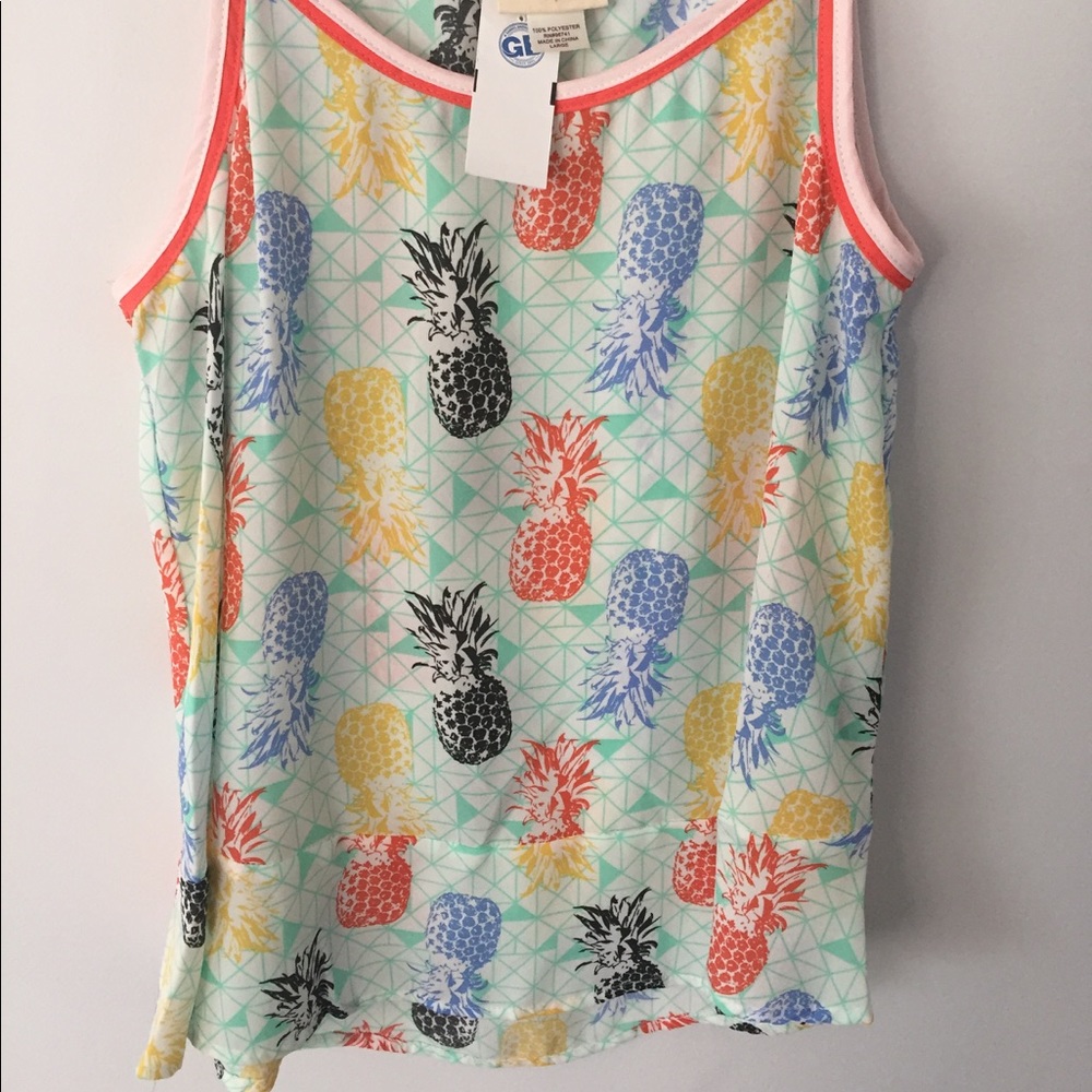 Colorful pineapple tank top